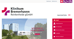 Desktop Screenshot of klinikum-bremerhaven.de