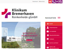 Tablet Screenshot of klinikum-bremerhaven.de